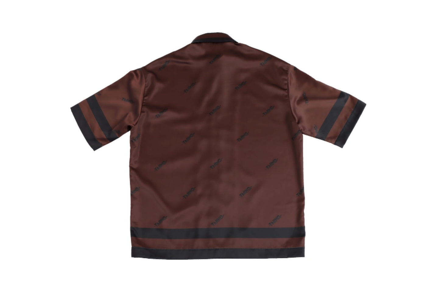 TAIINO SATIN SHIRT AND SHORT SET (BROWN & BLACK)